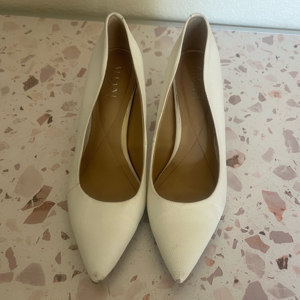 Alfani Step n Flex White Heels